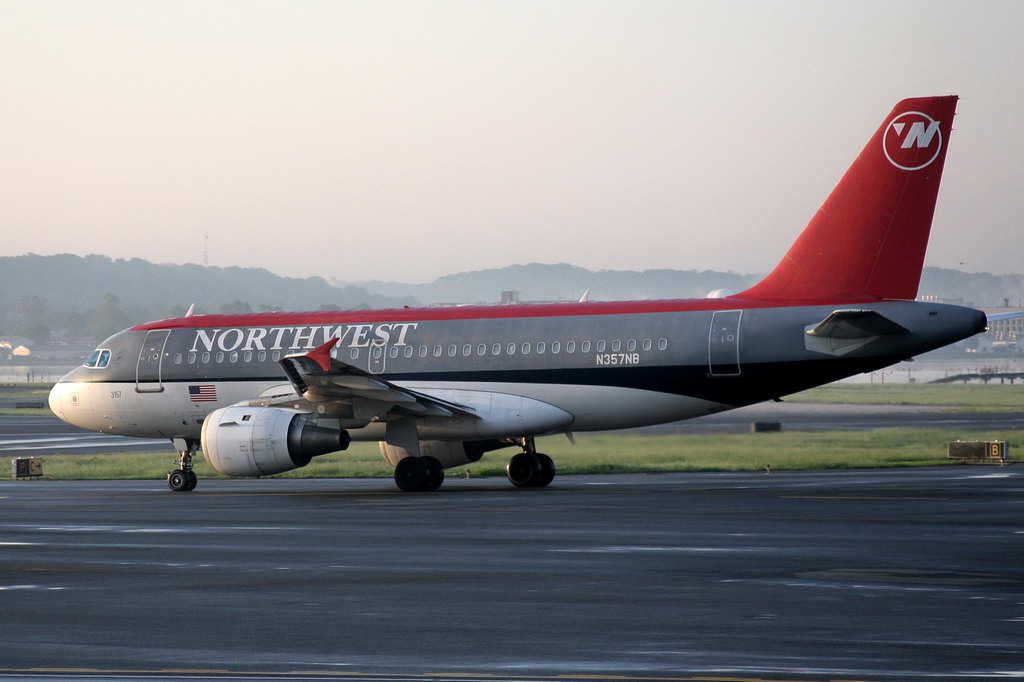 Northwest Airlines flight ready for take off