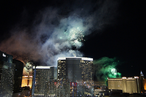 Las Vegas fireworks on New Year's Eve (CC Flickr photo credit: Michael Asuncion)