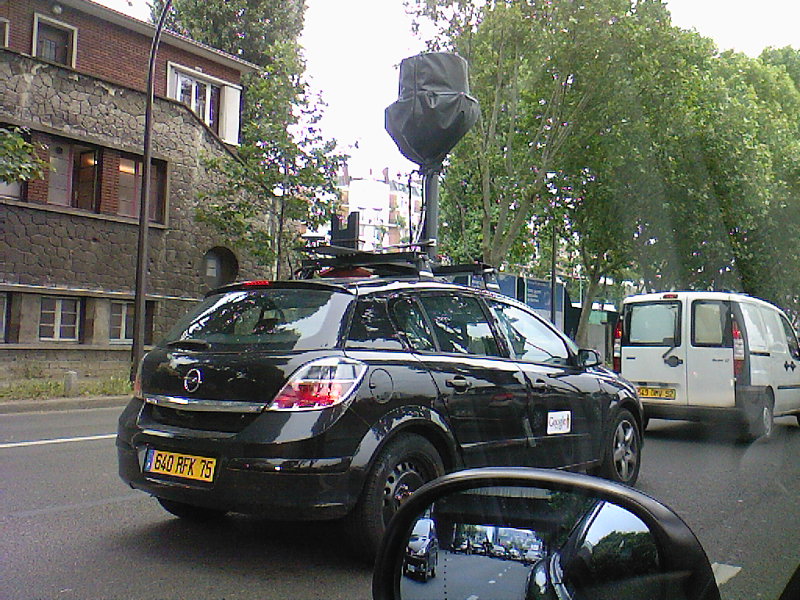 A Google Street View car at work in Paris (Image: Wikimedia)