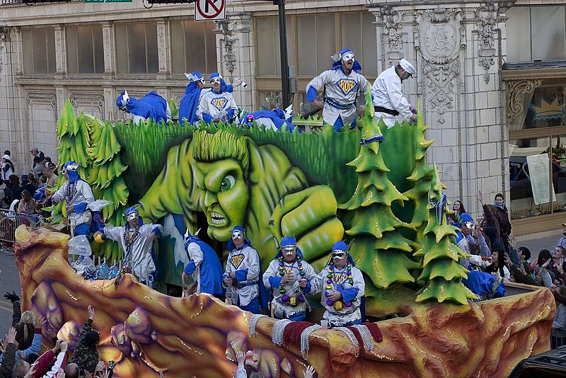 The one and only Mardi Gras parade in New Orleans (Image: Wikimedia)