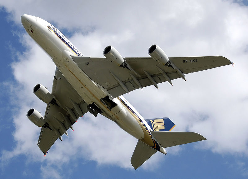 A Singapore Airlines A380 takes off (Image: Wikimedia)