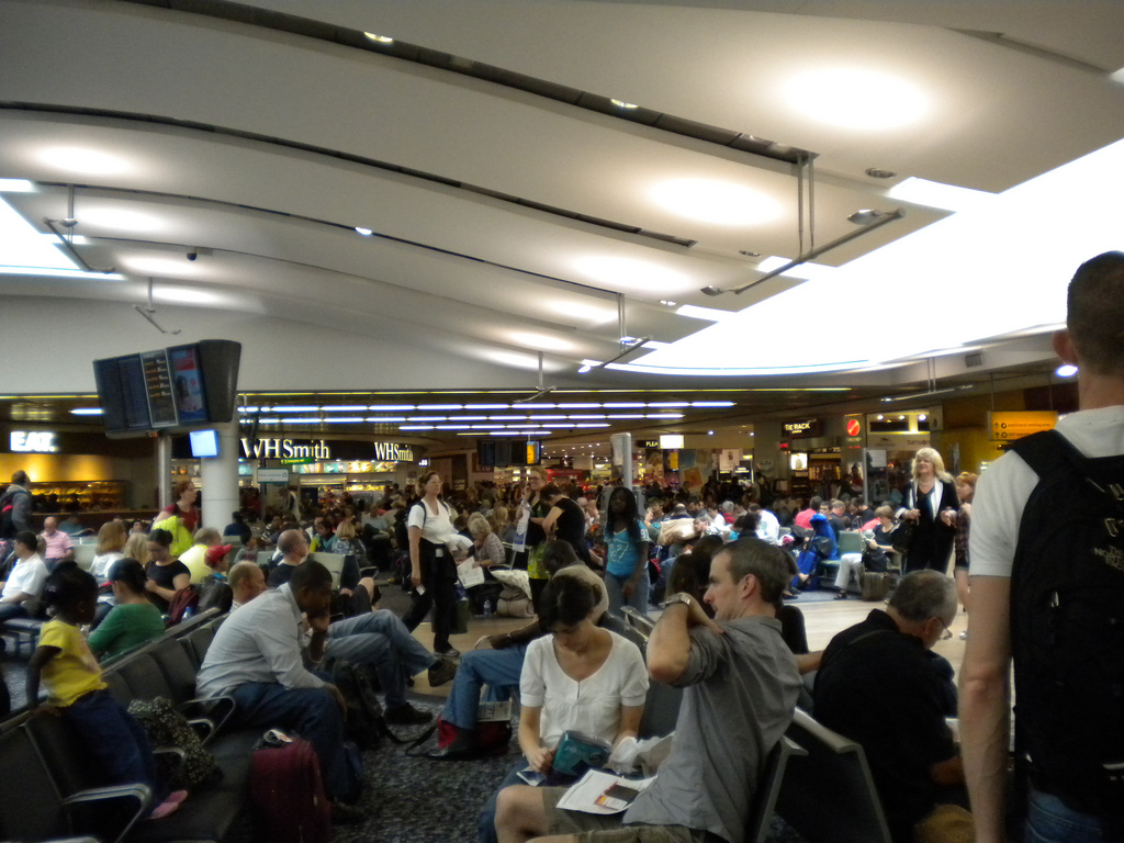 A study
suggests crowded airports like Heathrow could do more to maximize the 
number of passenger each year (Flickr: tanjila)