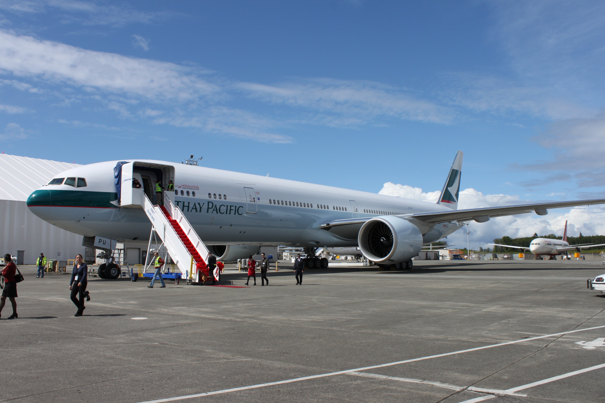 Preparing to depart from Boeing's Everett, WA plant