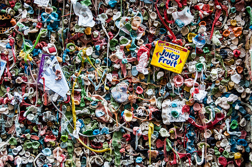 Seattle Gum Wall; Flickr, Mark Fischer