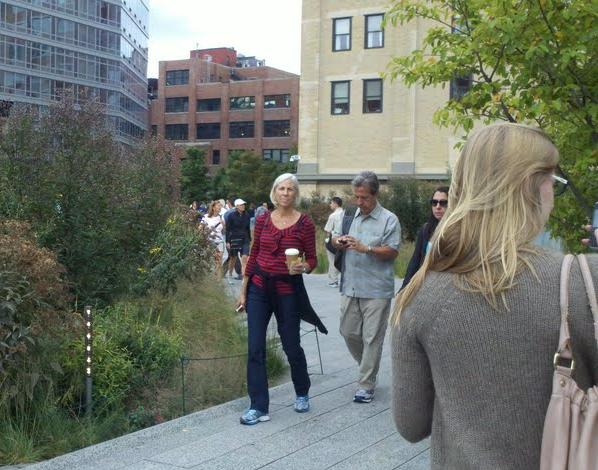 Walking the NYC Highline. Photo credit: Amy Wiener.