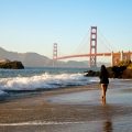 girl on beach in san francisco