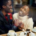 young couple having breakfast